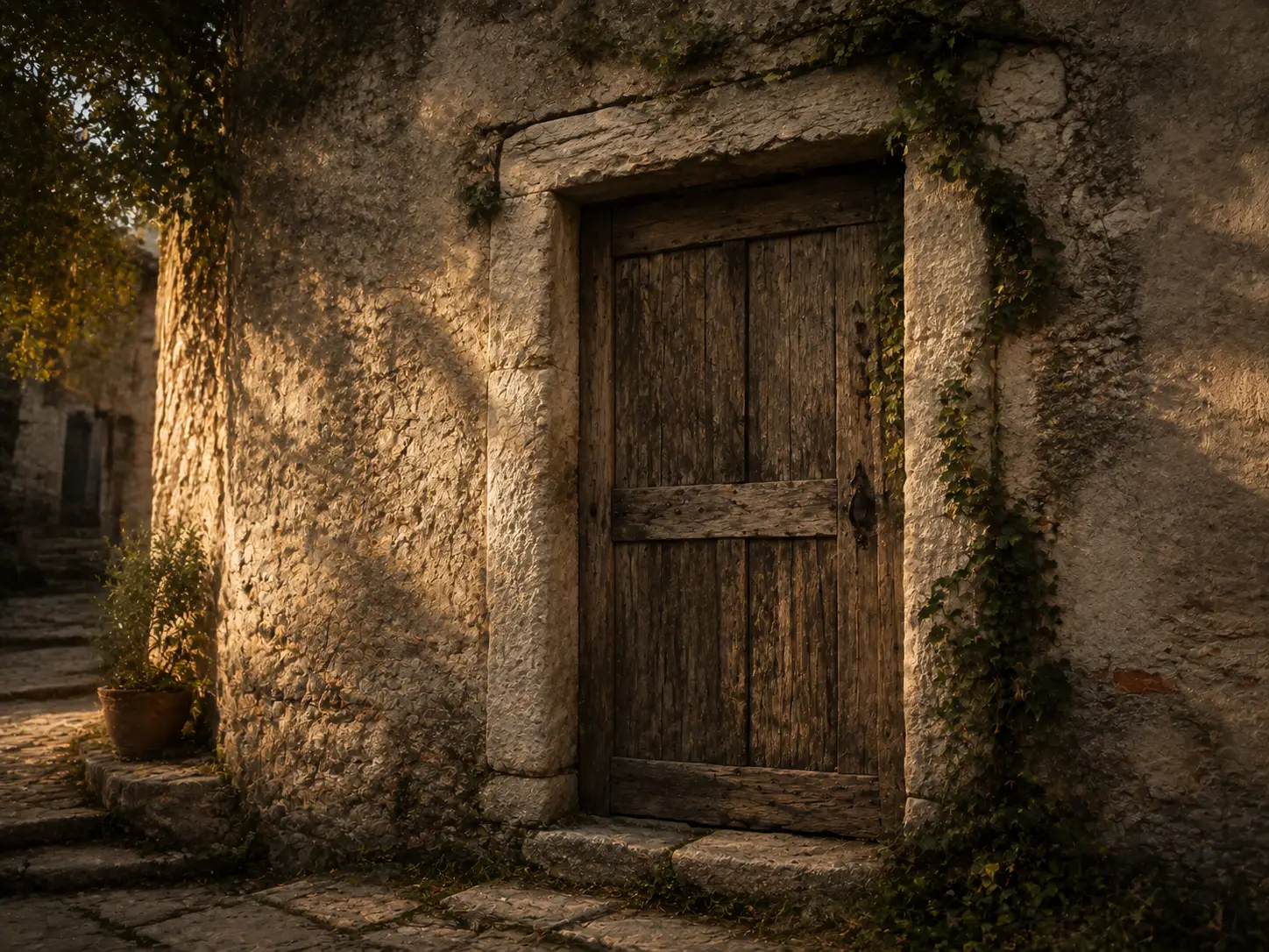 Puerta antigua como símbolo de memoria